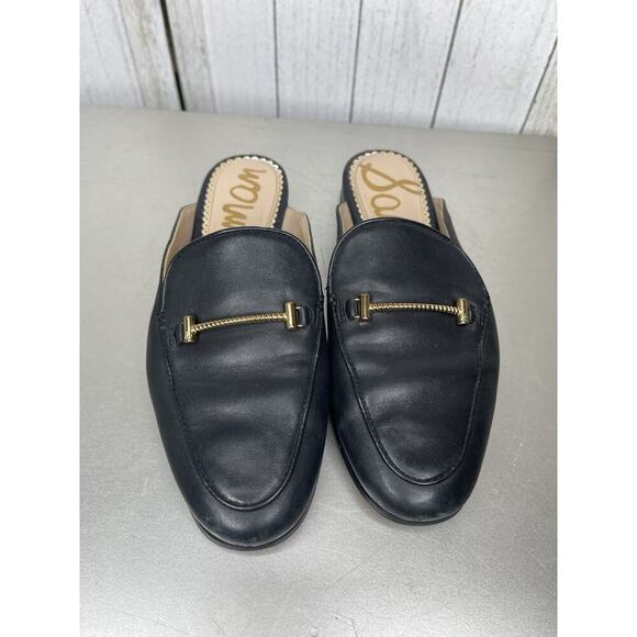 Sam Edelman Womens Linnie Bit Mule Loafers Size 5 Slip On Mules Shoes Black - Picture 2 of 4
